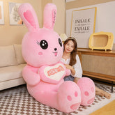 Funda de peluche de piel de conejo gigante de 150/200 cm, funda de almohada de anime de conejo de peluche, funda de almohada suave de dibujos animados con cremallera